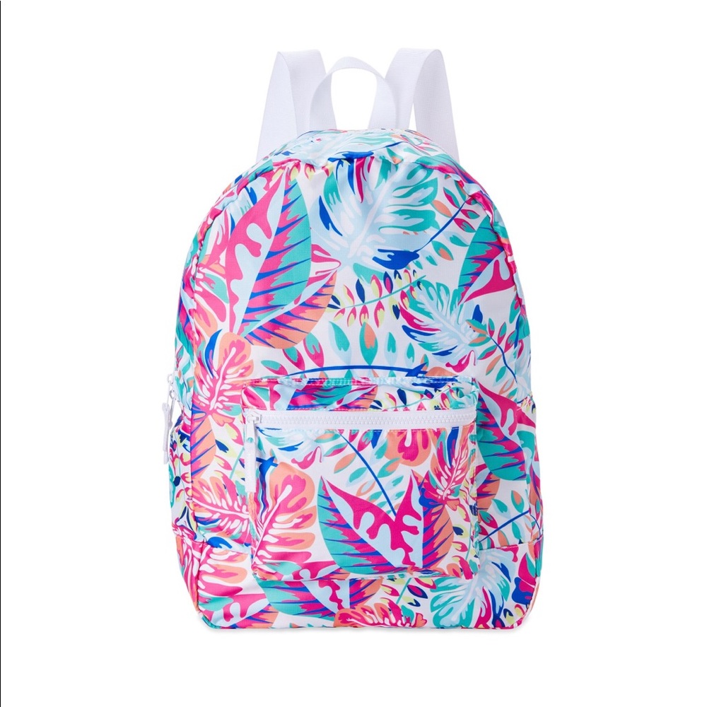 Packable Colorful Rainforest Patterned Bookbag